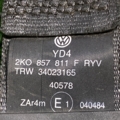 Ремінь безпеки лівий  Volkswagen Caddy III (2004-2015) 2K0857811F