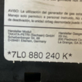 Подушка безопасности правого сиденья Touareg Volkswagen Touareg II (2010-2018) 7L0880240K